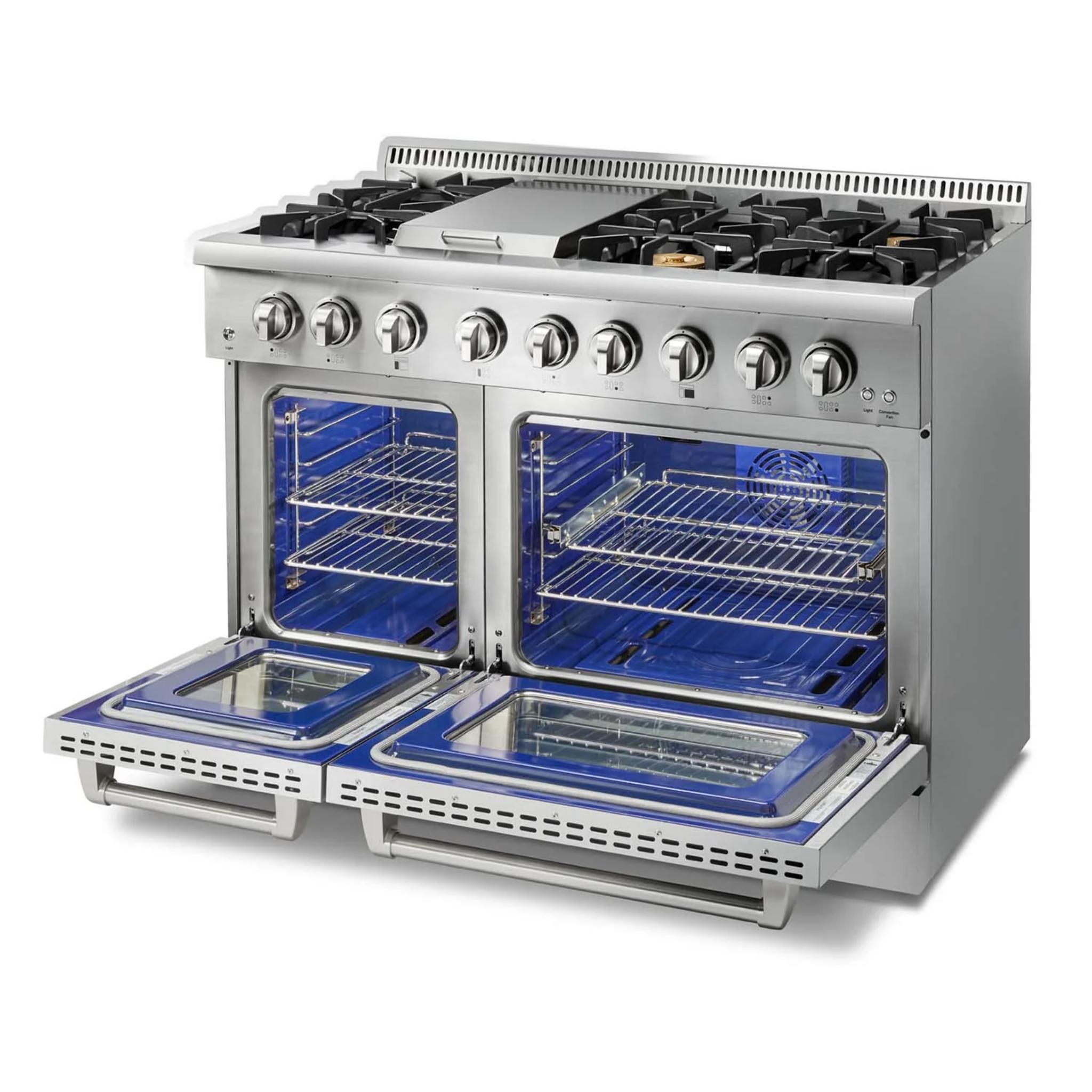 Thor Kitchen 48 Inch Professional Dual Fuel LP Range in Stainless Steel