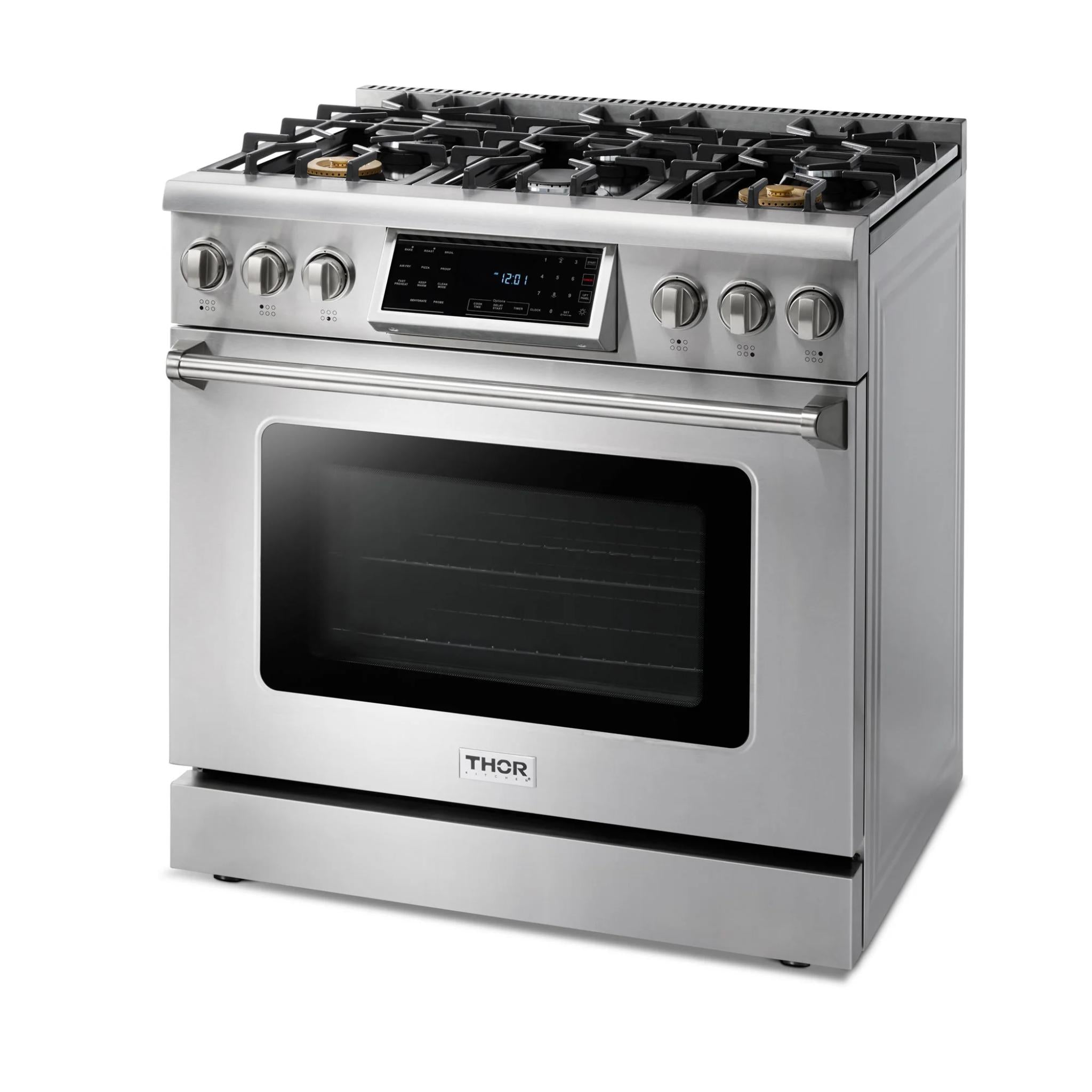 Thor Kitchen 36 Inch Tilt Panel Professional Gas Range