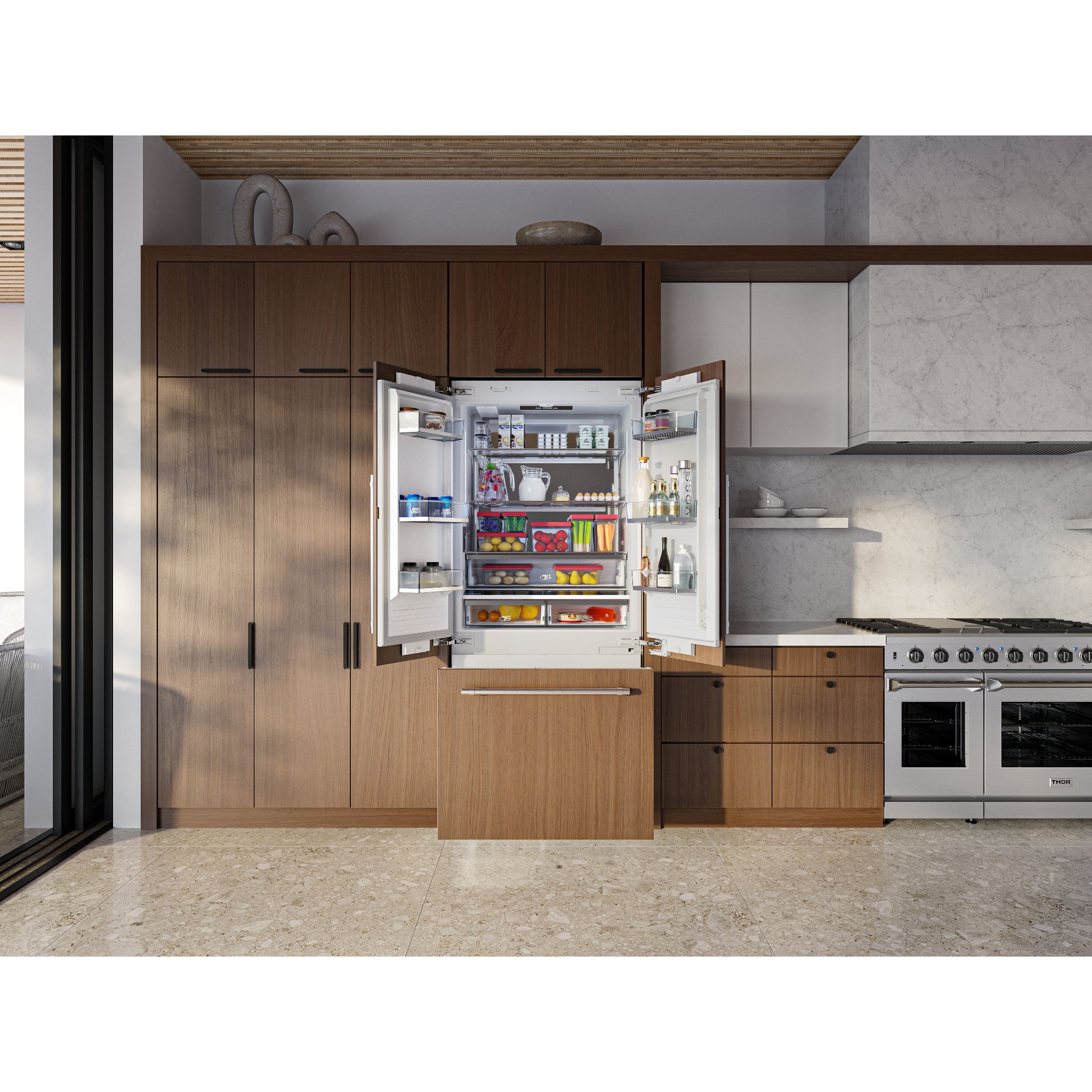 Thor Kitchen 36-Inch French Door BUILT-IN Refrigerator, Panel Ready