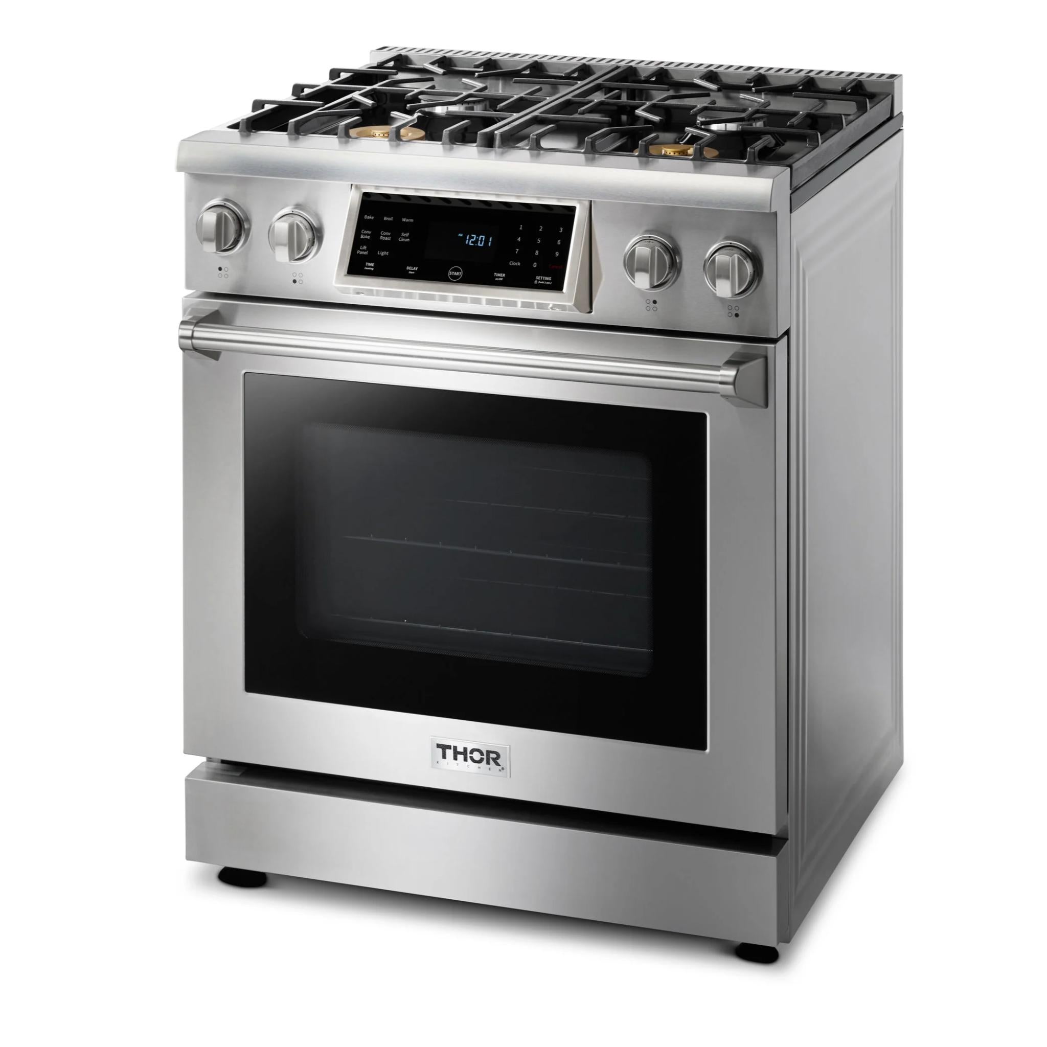 Thor Kitchen 30 Inch Tilt Panel Professional Gas Range
