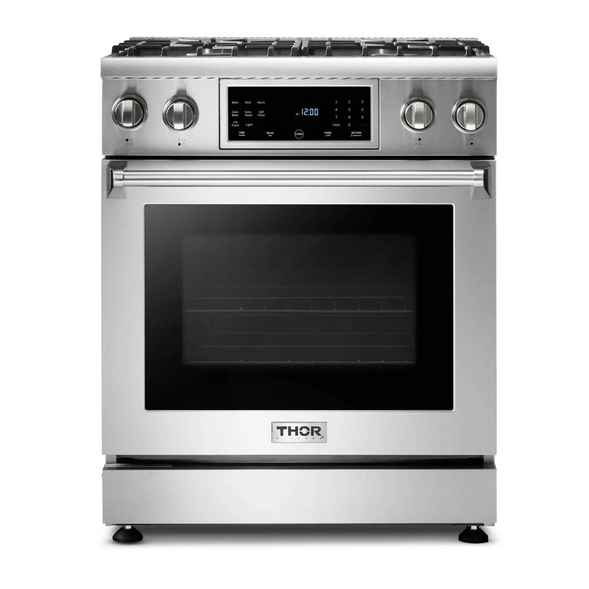 Thor Kitchen 30 Inch Tilt Panel Professional Gas Range